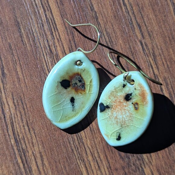 Ceramic Handmade Earrings - Picture 2 of 2
